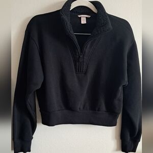 Victoria's Secret Black Half Zip Pullover